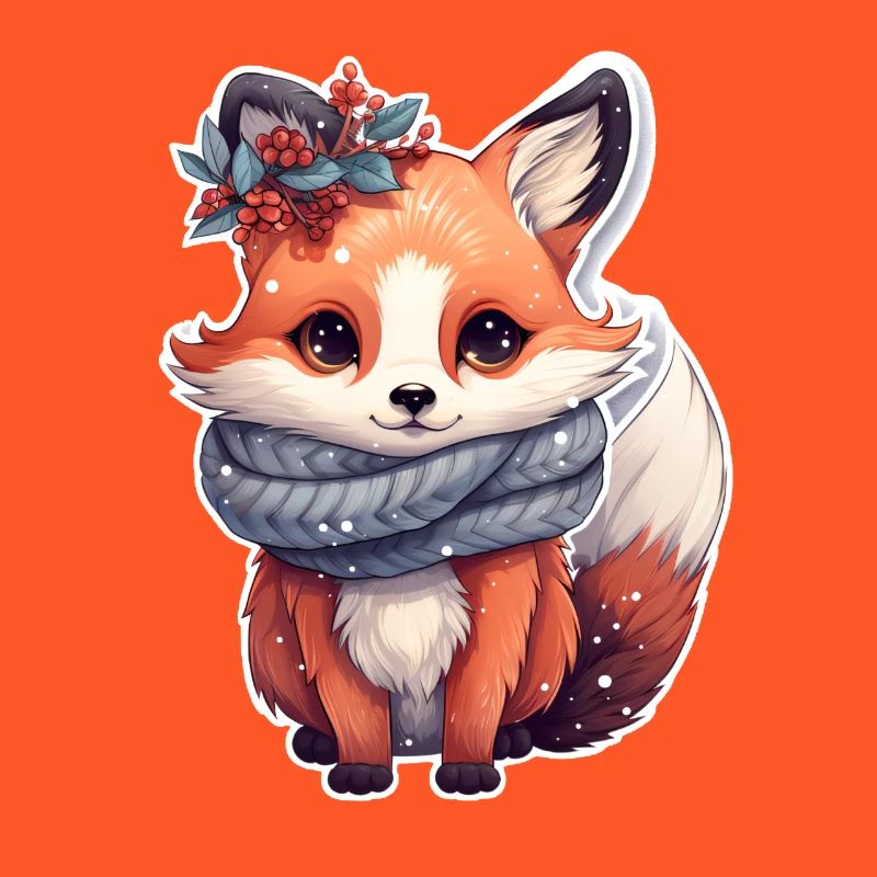 cute fox wintry
