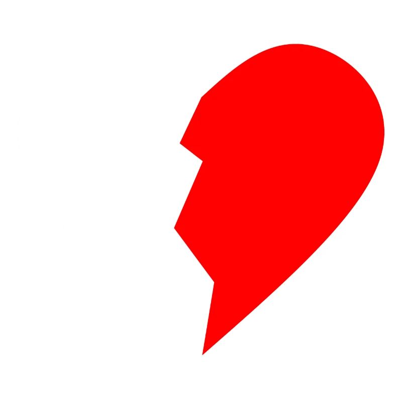 HALF HEART RIGHT SIDE