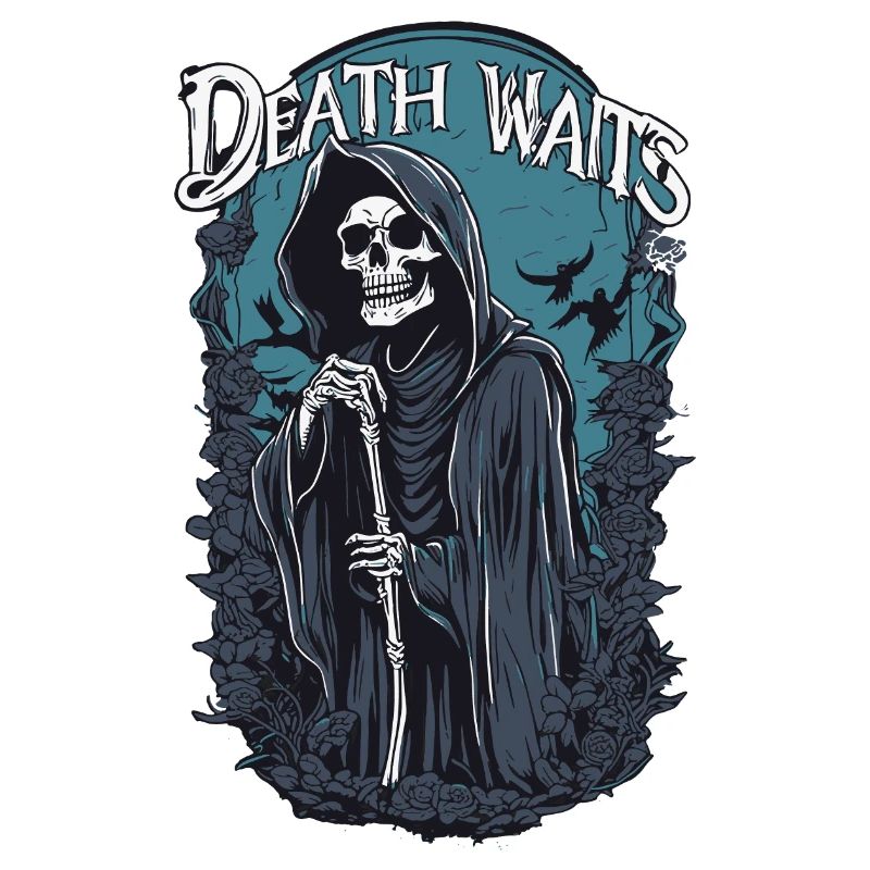 Sensenmann "Der Tod wartet" Gothic Kunst