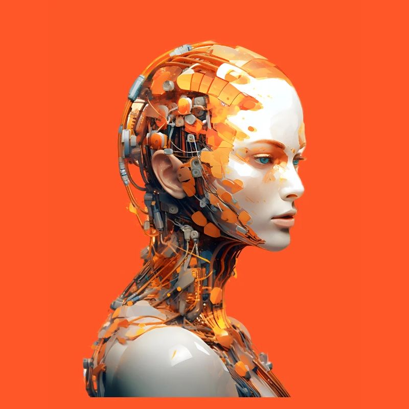 Portrait eines weiblichen Androiden