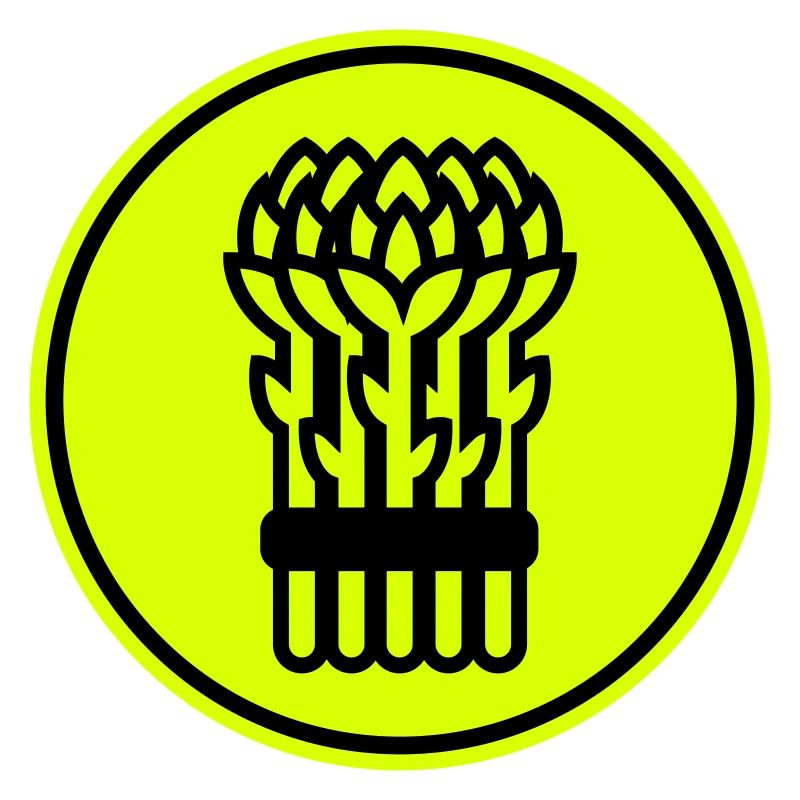 Cercle d’icônes d’asperges