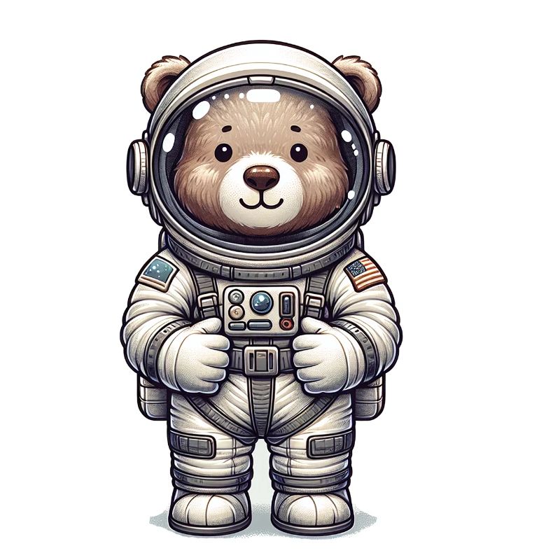 Ours mignon astronaute