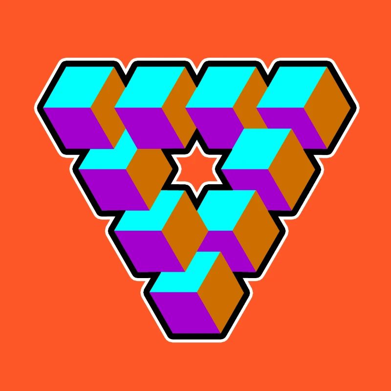 Geometry Triangle Illusion Goa Gift