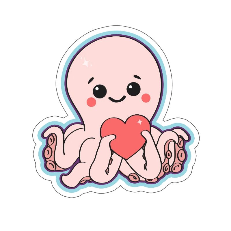 octopus Krake herz liebe valentienstag