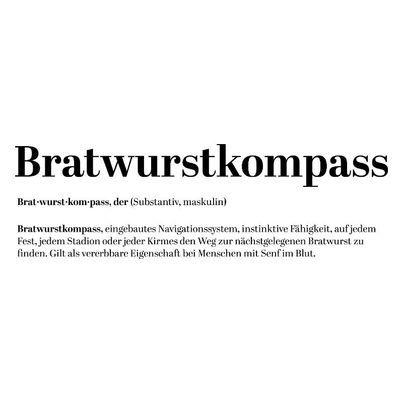 Bratwurstkompass Definition Spaß Fun lustig