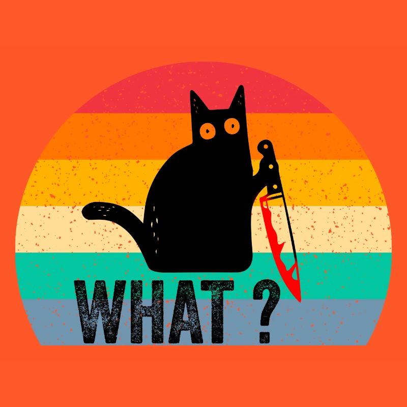 Murder Cat What? Lovers Cat Retro