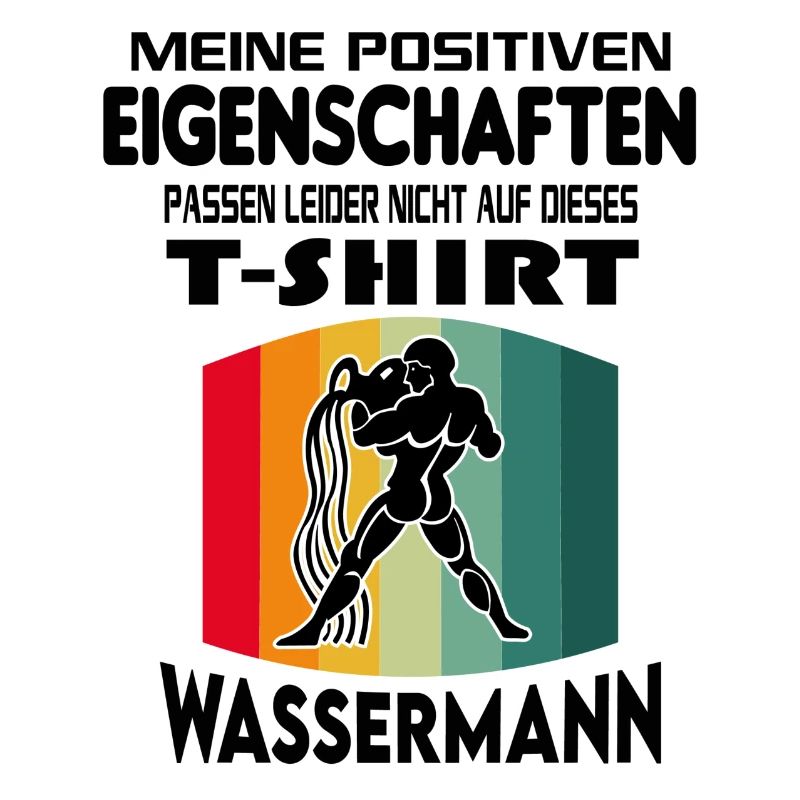 Geburtstag Sternzeichen Retro Wassermann