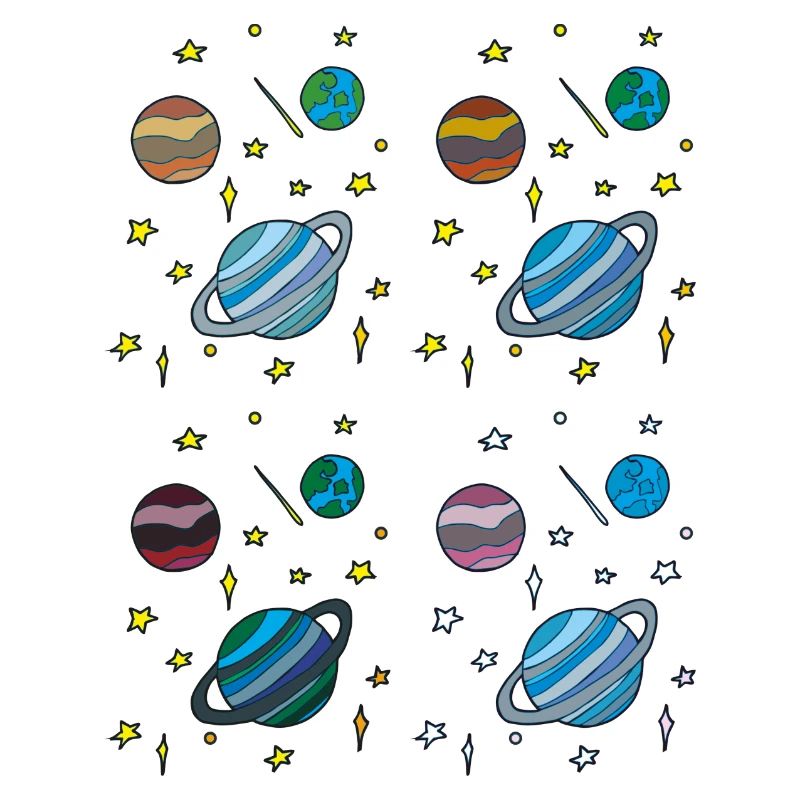 Planet pattern colorful