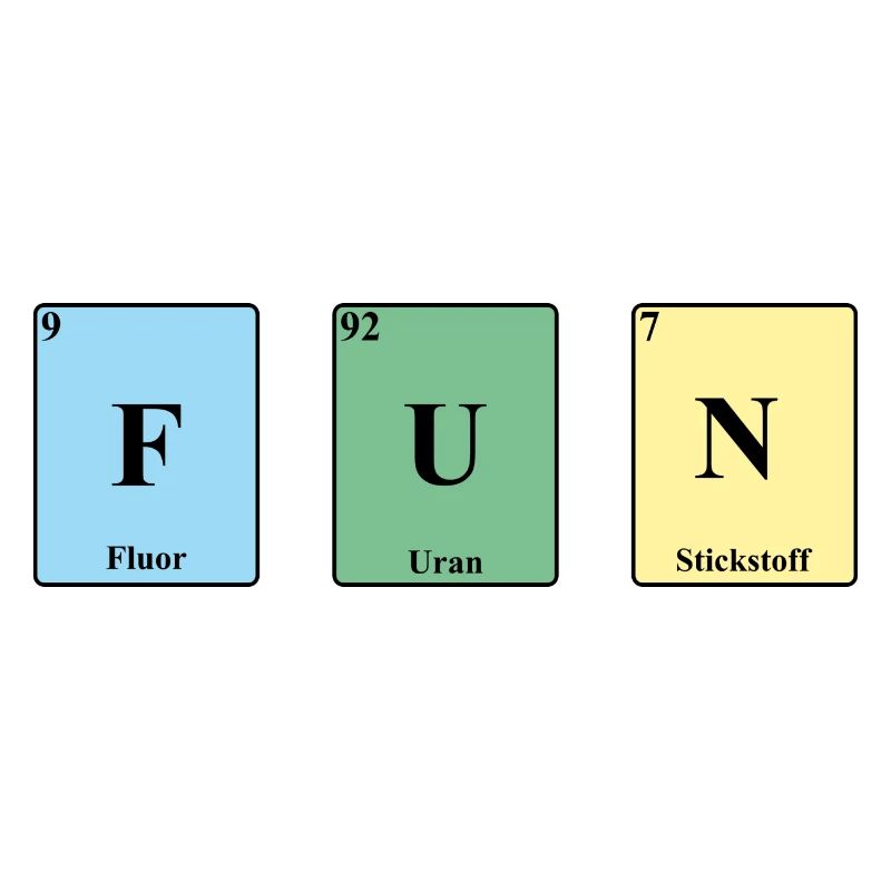Fun Periodensystem Elemente PSE