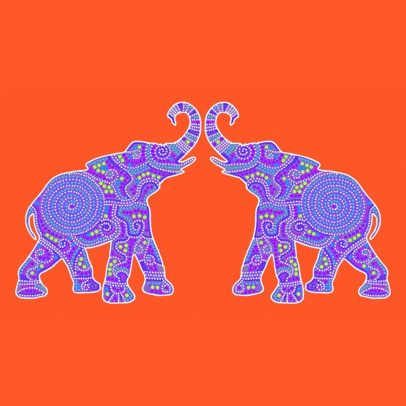 Wonderful Dot Work - Two ELEPHANTS 1