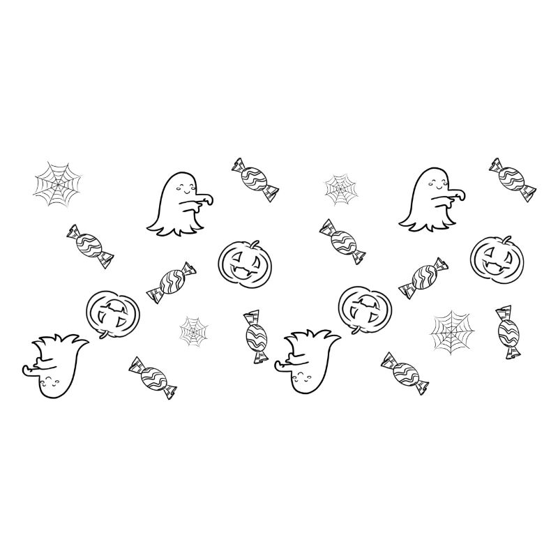 Cute Halloween Pattern | Ghosts, Pumpkins & Candy
