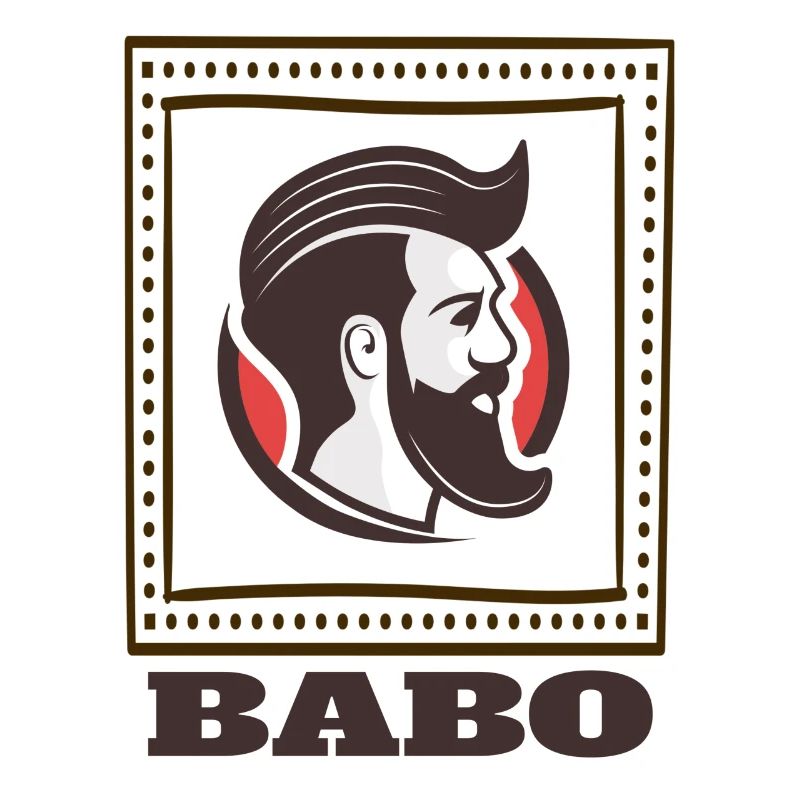 BABO - Text Design mit Hipster und Bart