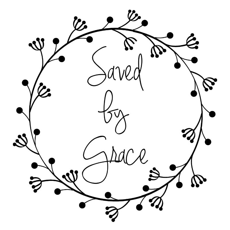 Saved by Grace with wreath