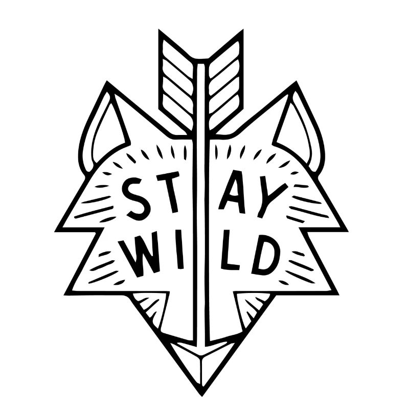 Kopf Mit Pfeil "Stay Wild" Geschenk Idee