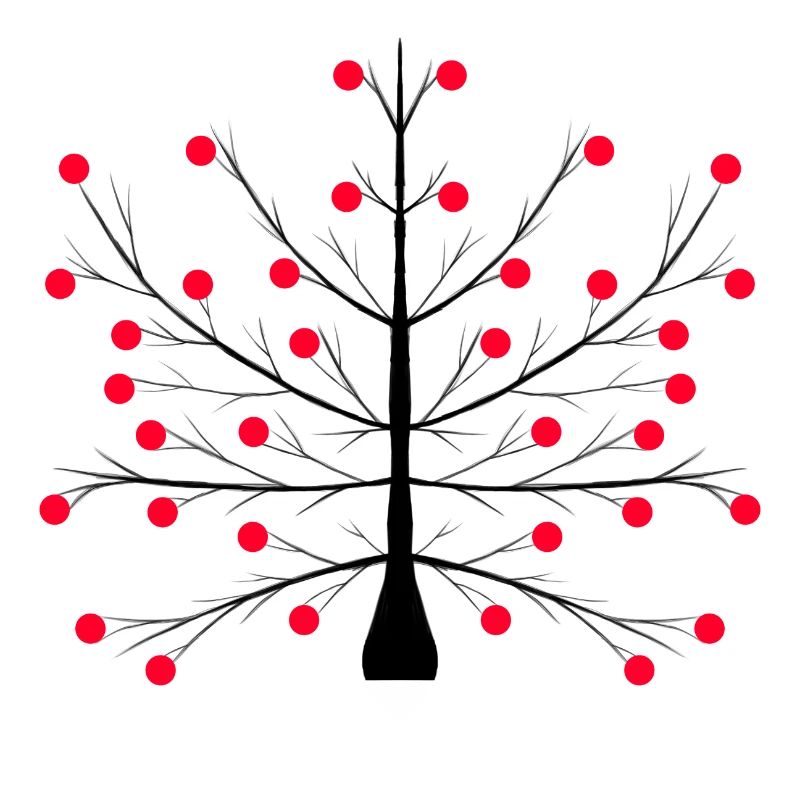 Arbre de Noël Arbre de Noël rouge cadeau
