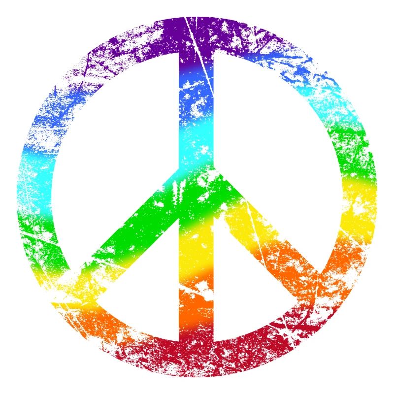 Peace-Zeichen Regenbogen Toleranz Frieden Graffiti