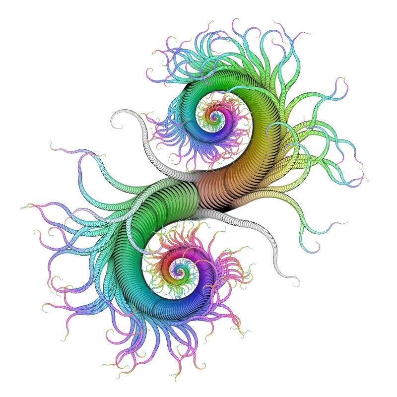 Seepferdchen psychedelisch abstrakt Spirale psy