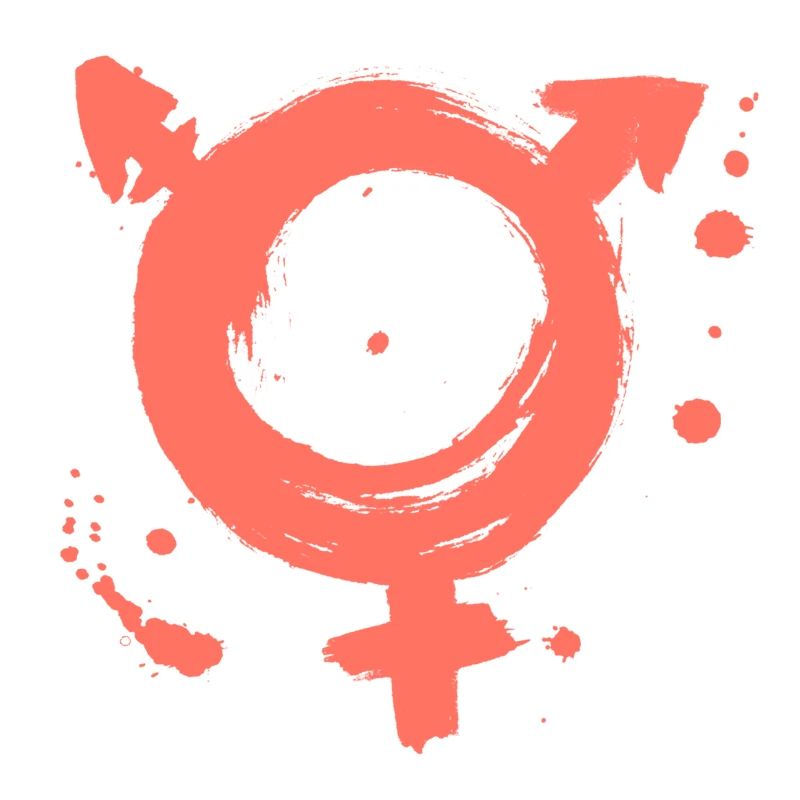 handgemaltes Transgendersymbol