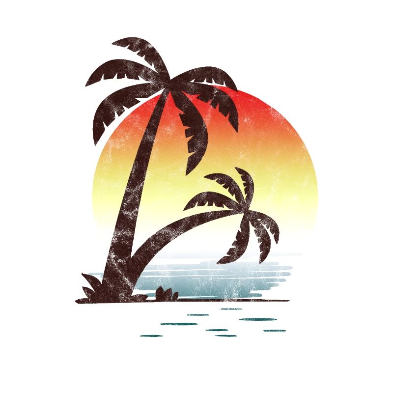 Summer Beach Palm Trees
