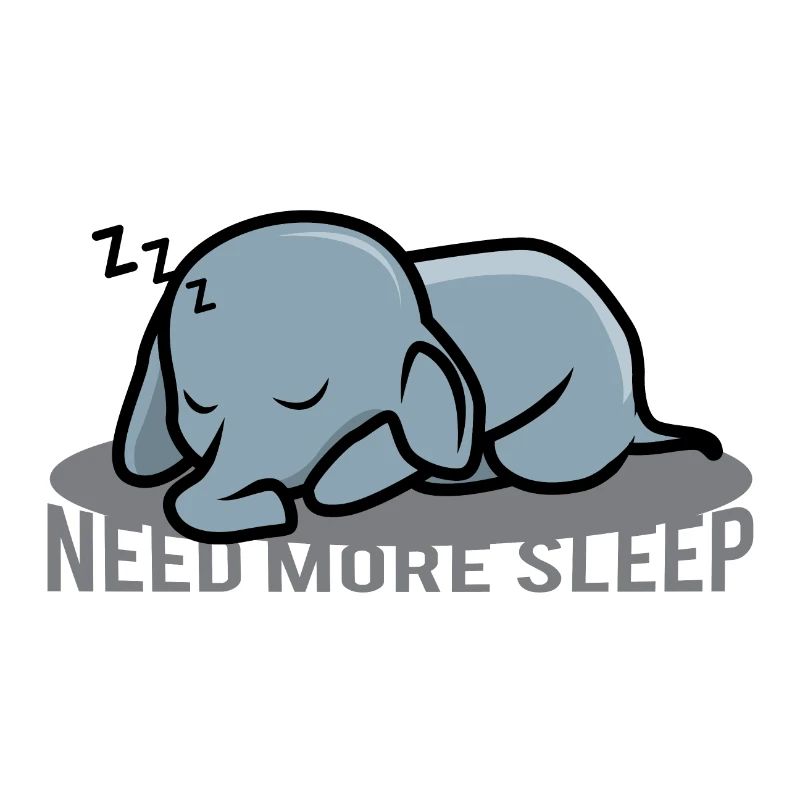 Little elephant needs more sleep bed dream