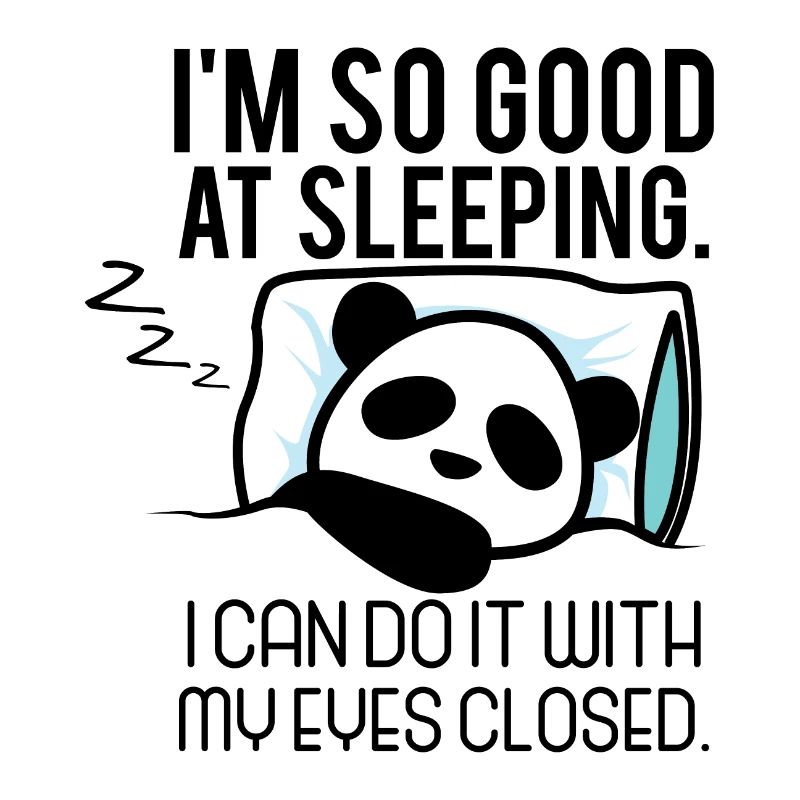 Panda master chilling in sleeping bed sleepyhead