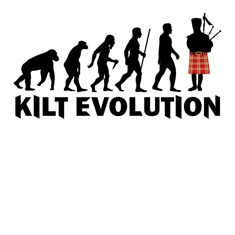 Kilt Evolution Darwin Funny T-Shirt