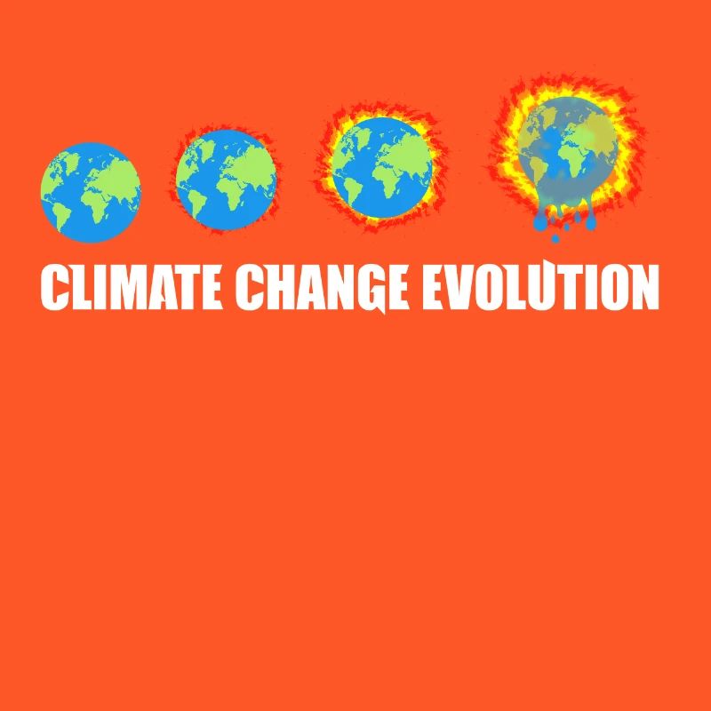 Climate Change Evolution Funny Awareness T-Shirt