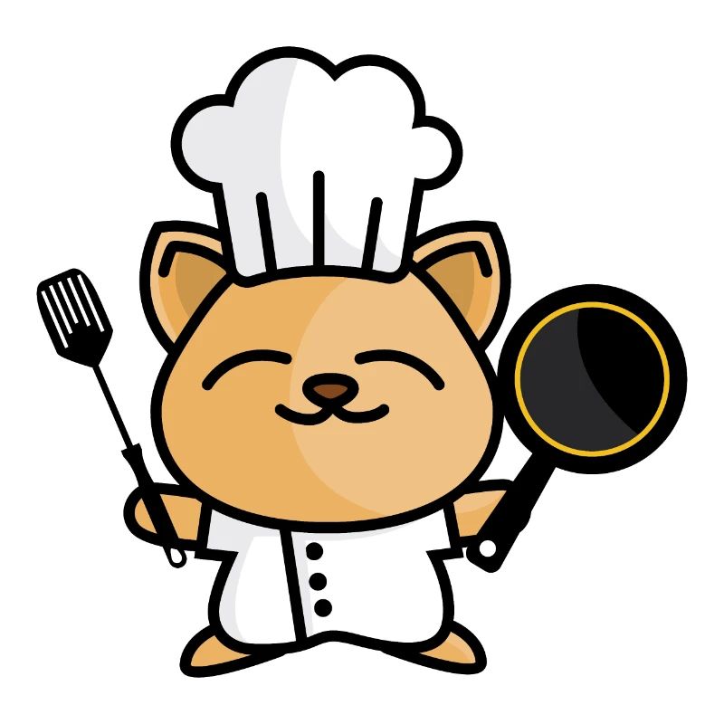 Happy cooking cat