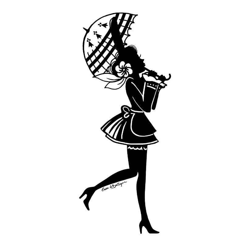 bigoudène avec parapluie