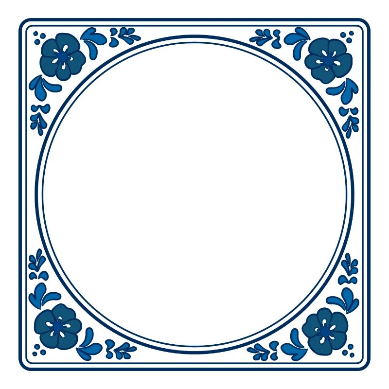 Carreau vide: Delft Blue - Sagesse propre texte