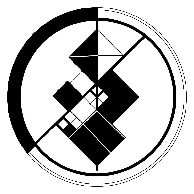 A Something - Formes en noir et blanc sur le dos blanc