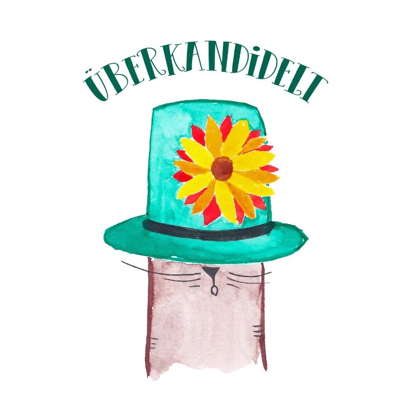 Katze mit Hut - ueberkandidelt