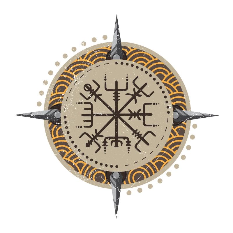 Symbol Vegvisir Vegvísir Wikinger Geschenkidee