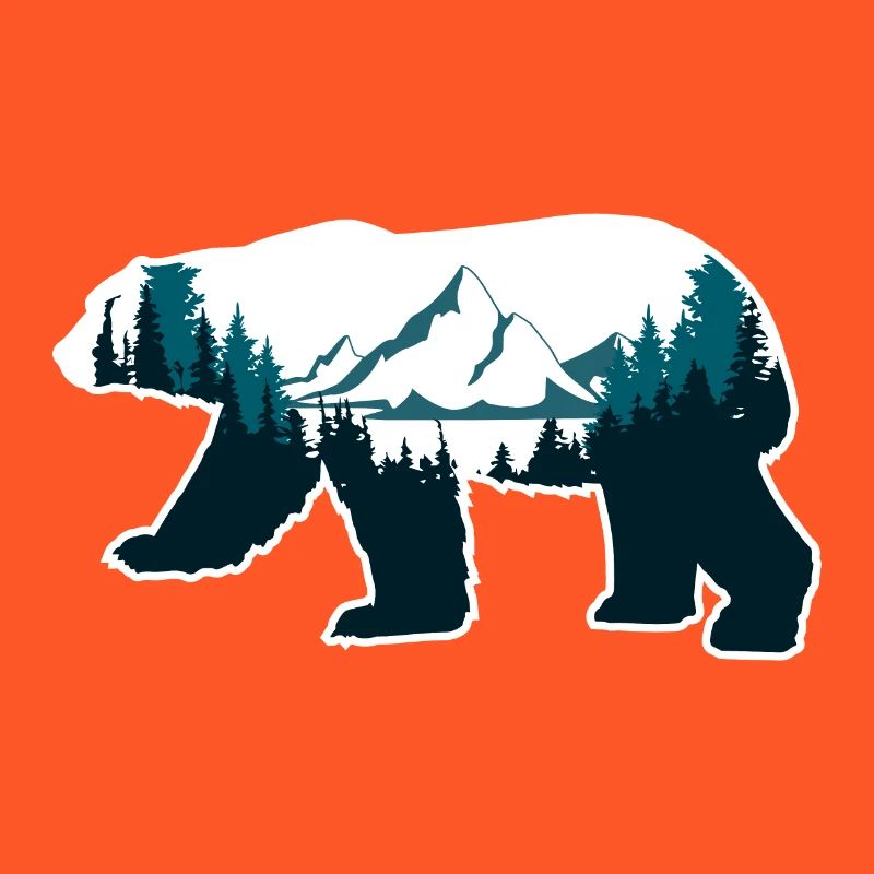 Double Exposure Animals Eisbär Geschenkidee