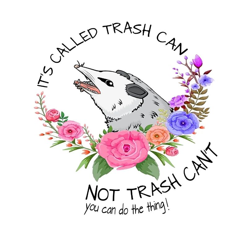 Opossum mit Blumen Tee