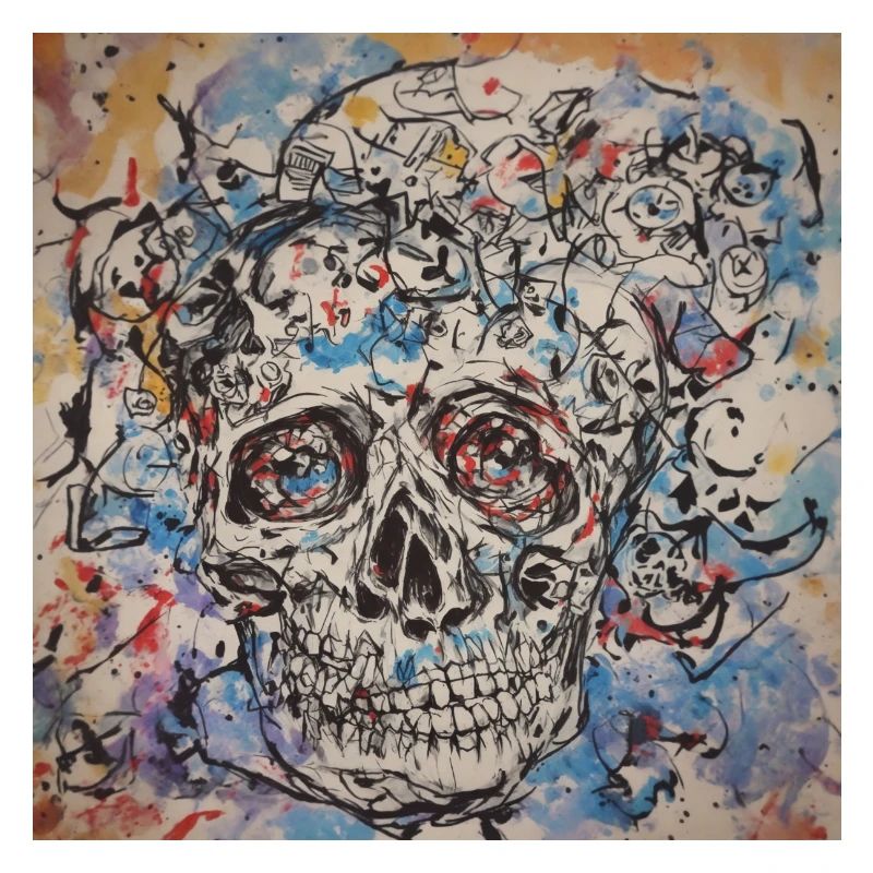 abstract skull design by Benjamin Iddouche