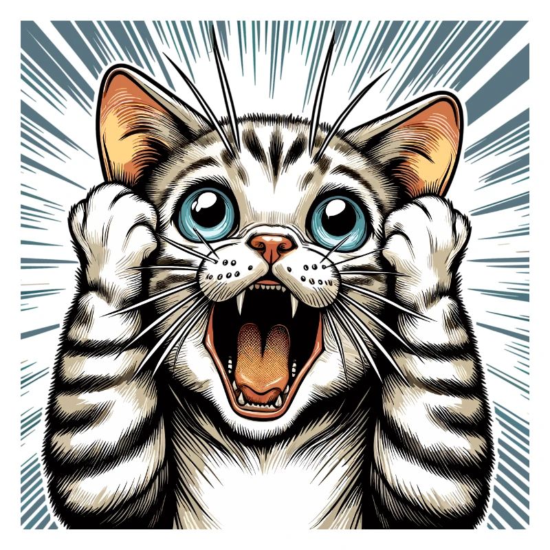 Chat choqué chat chat cadeau