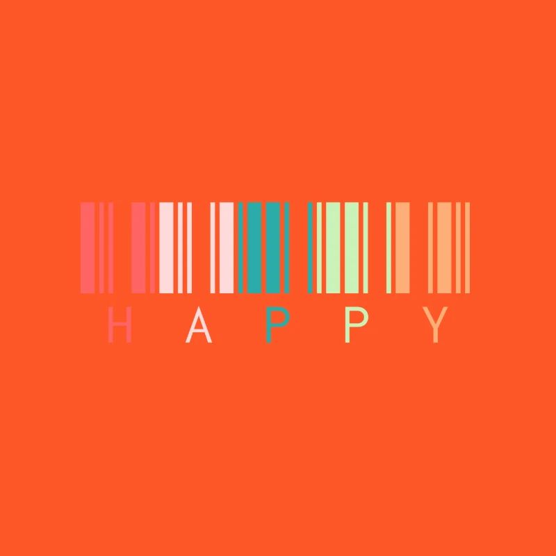 Strichcode "Happy"