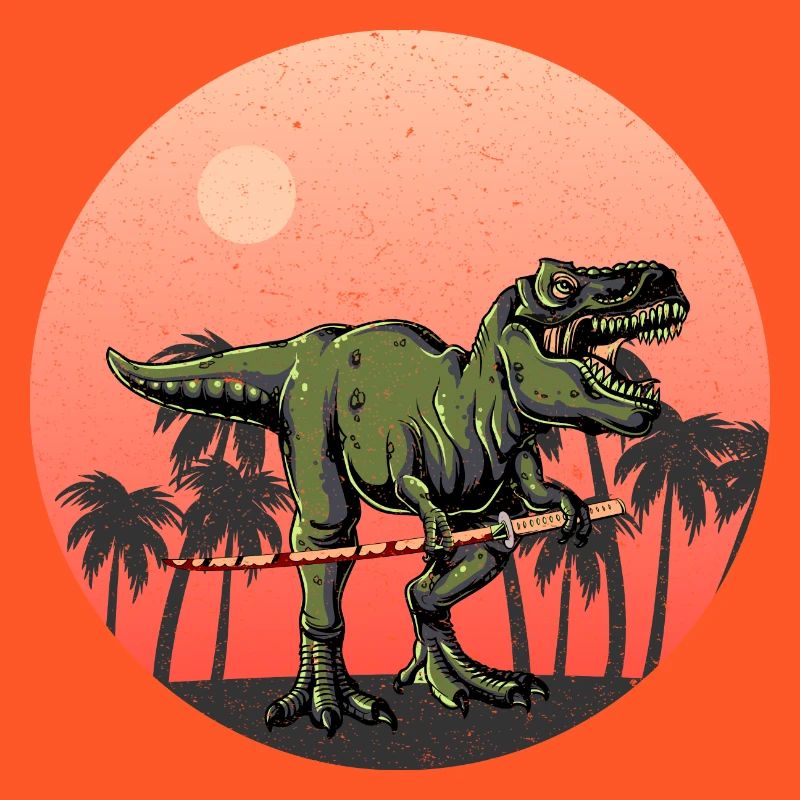 Samurai T Rex - Cooler Dino mit Samurai Schwert