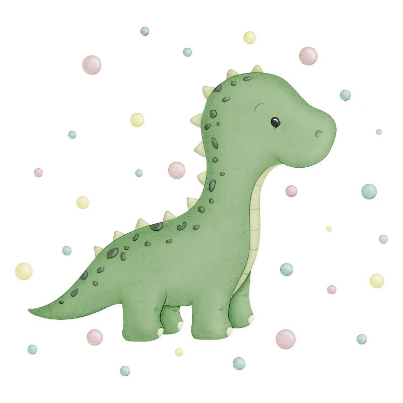 dino mignon avec des points