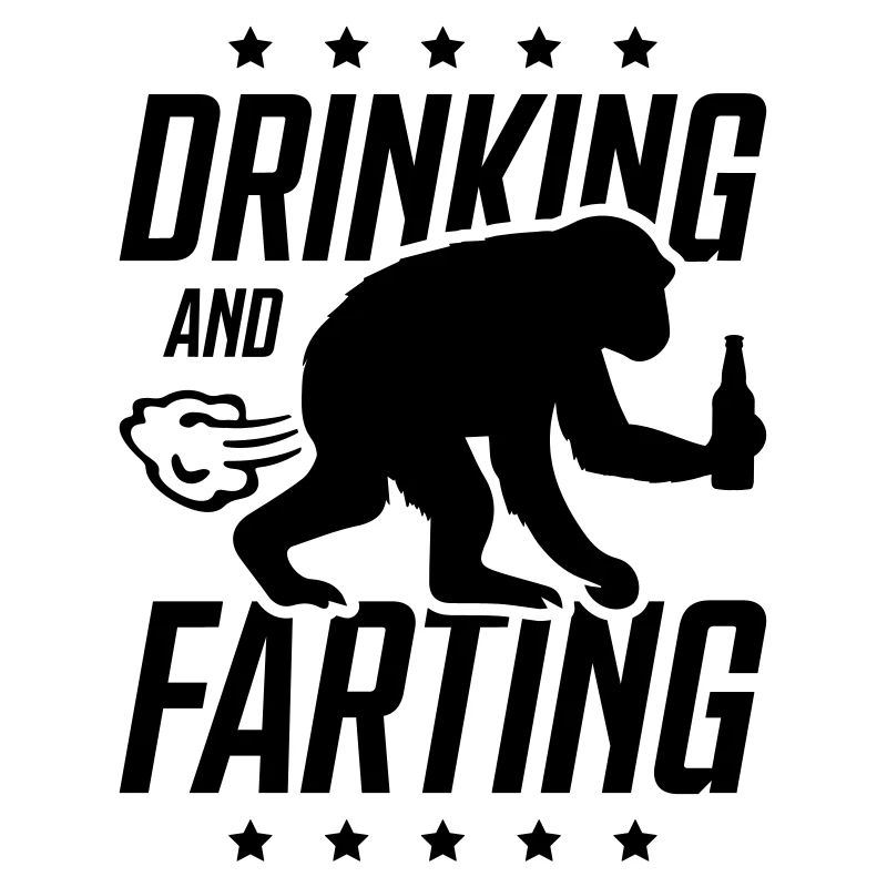 drinking farting monkey