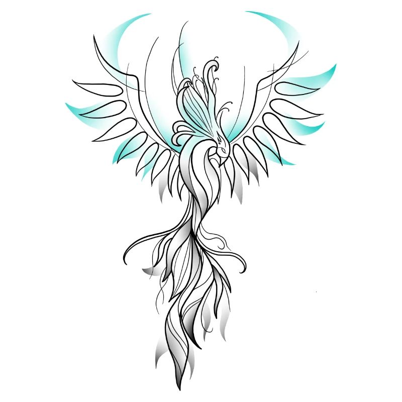 Phoenix turquoise sketch