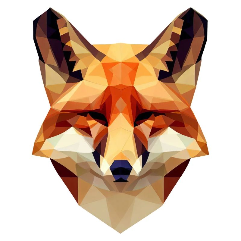 Intriguing Polygon Fox - Modern