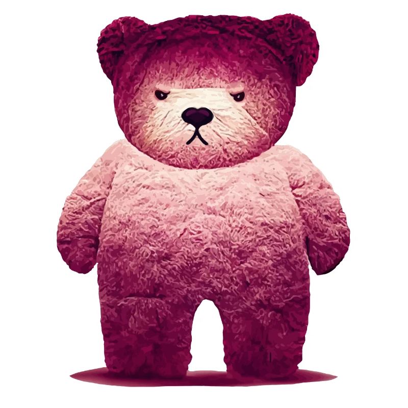 Pink Grumpy Teddy