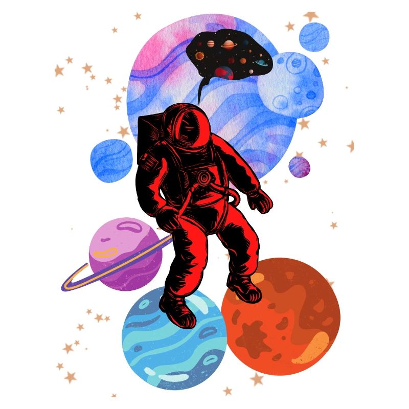 Astronaute Stencil Styles