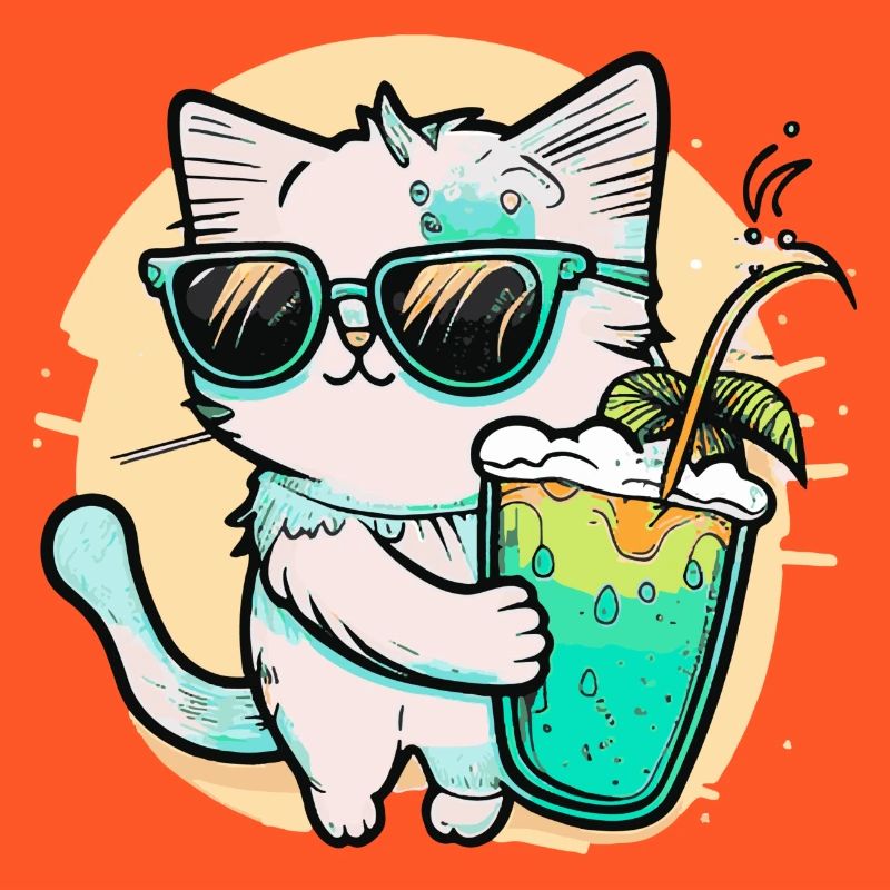 Le chat le plus cool de la plage