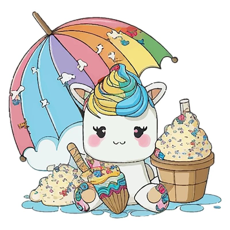 Einhorn der Farben - Eine Welle von Regenbogen