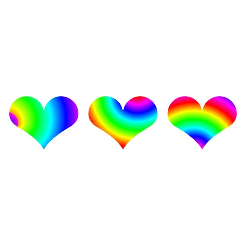 Herzen bunt Geschenkidee Regenbogen Herzchen