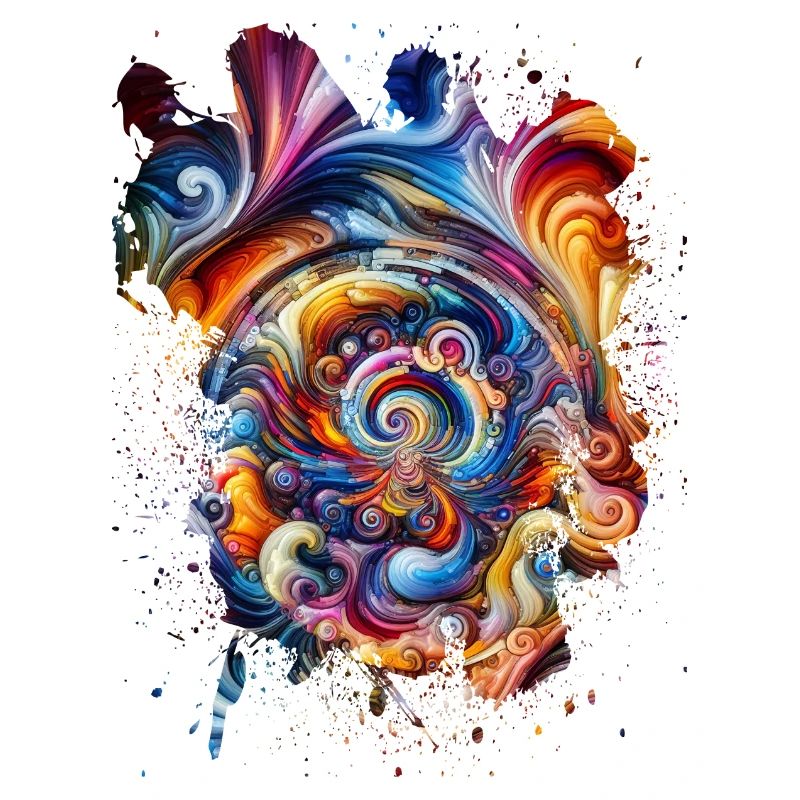 Vortex tourbillonnant de couleurs