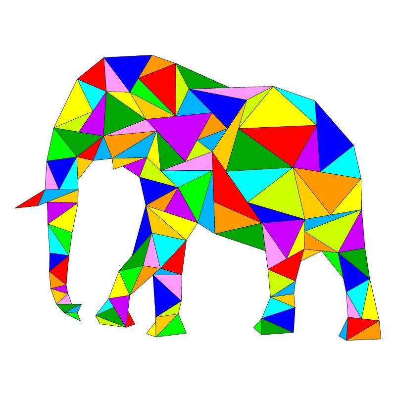 motley polygon elephant